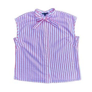 Brooks Brothers Red and White Striped Cotton Blouse Top 16